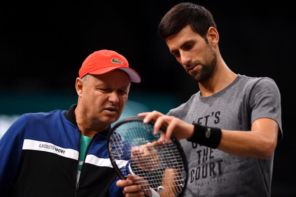 Marián Vajda a Novak Djokovič.