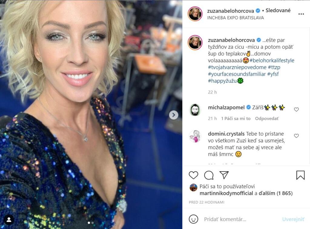 Zuzka Belohorcová účinkovaním v šou Tvoja tvár znie povedome mnohých potešila.