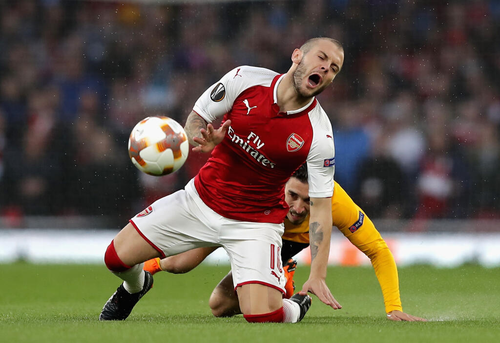 Jack Wilshere v drese Arsenalu Londýn.