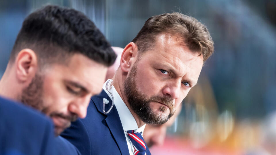 Na snímke Andrej Podkonický počas zápasu B skupiny hokejových MS 2023 medzi Slovenskom a Kanadou v Rige.