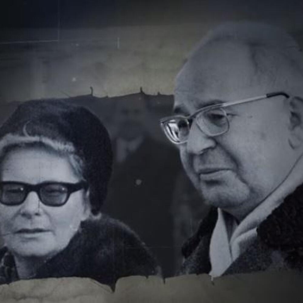 Gustáv Husák s druhou manželkou Vierou, ktorá zahynula pri páde vrtuľníka.