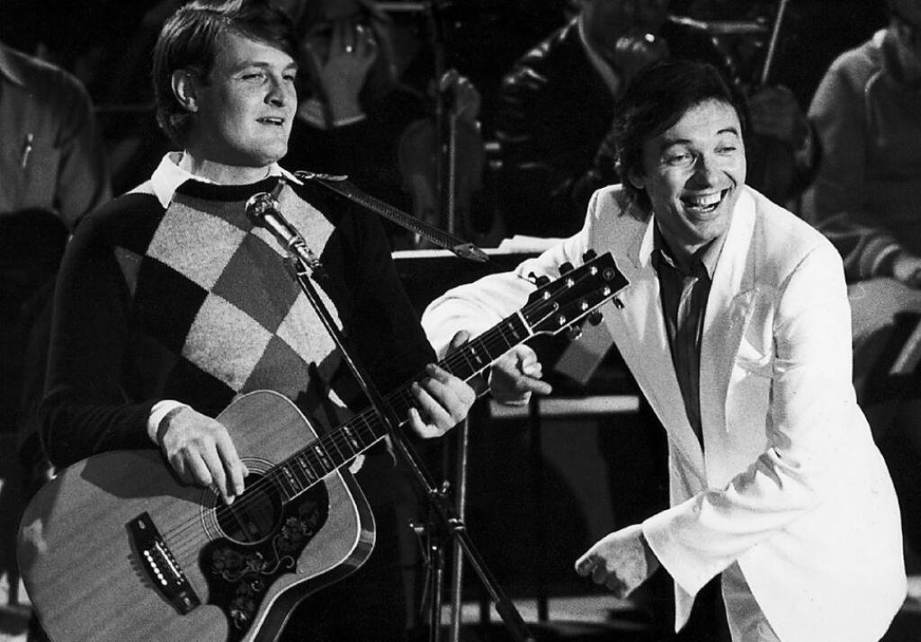Karel Gott a Ladislav Štaidl v osemdesiatych rokoch.
