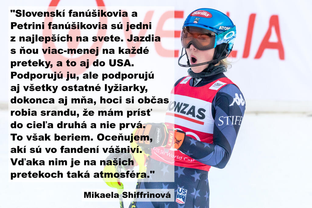 Shiffrinová ocenila atmosféru, ktorú vytvorili fanúšikovia v českom stredisku.