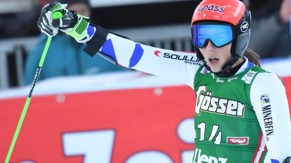 Petra Vlhová vďaka výbornému druhému kolu vyrovnala vlastné maximum v obrovskom slalome.