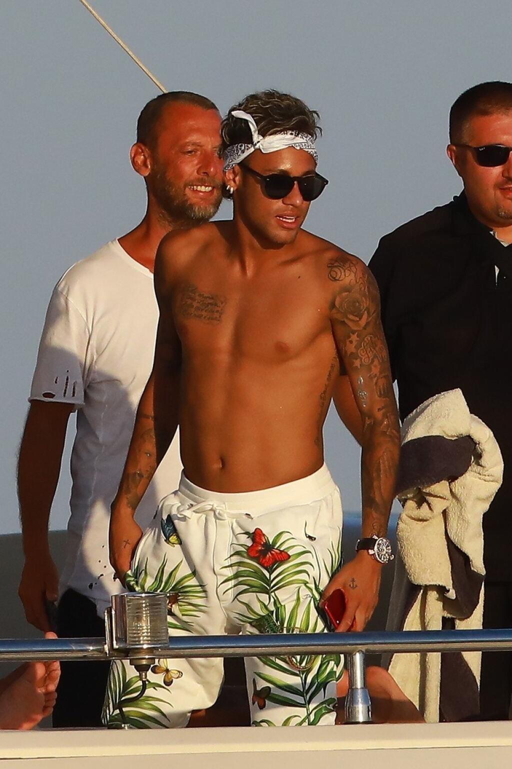 Neymar on a yacht