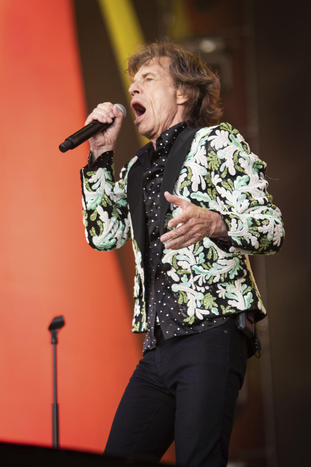 EBE 4 Londýn - Na snímke spevák britskej skupiny The Rolling Stones Mick Jagger počas koncertu v londýnskom Hyde Parku v sobotu 25. júna 2022. FOTO TASR/AP
The Rolling Stones perform live onstage at BST Hyde Park festival, in London, Saturday, June 25, 2022. (Photo by Vianney Le Caer/Invision/AP)