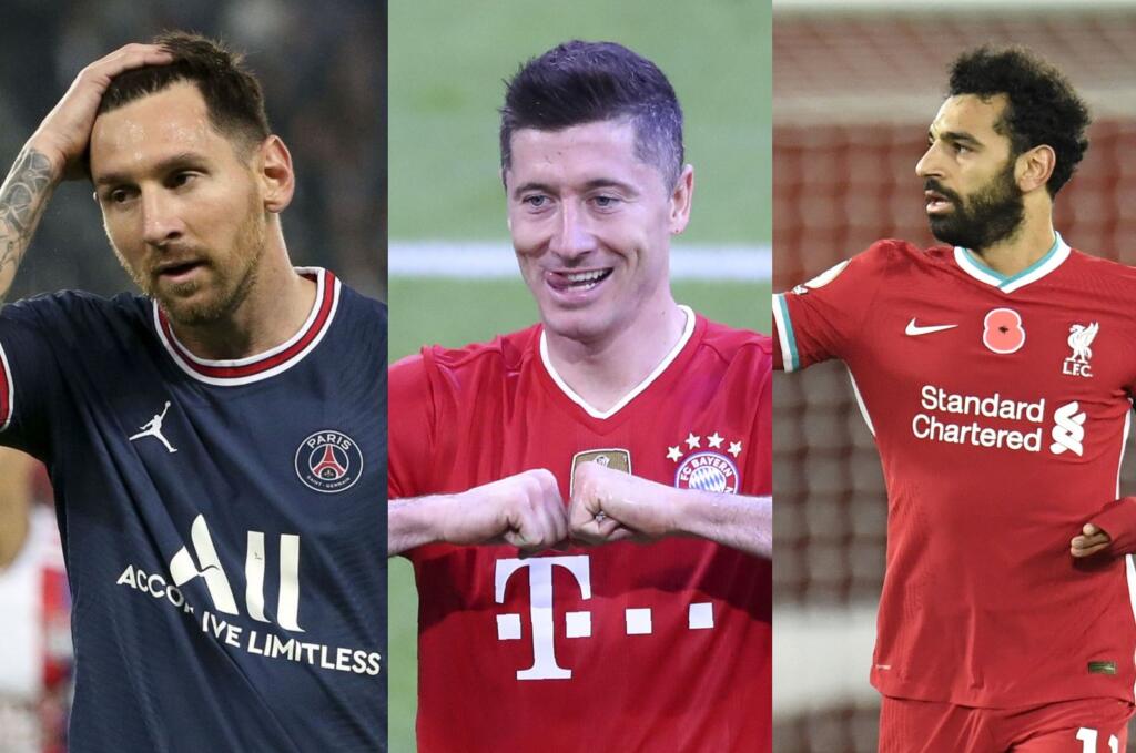Trio najlepších v ankete o najlepšieho futbalistu planéty za rok 2021.