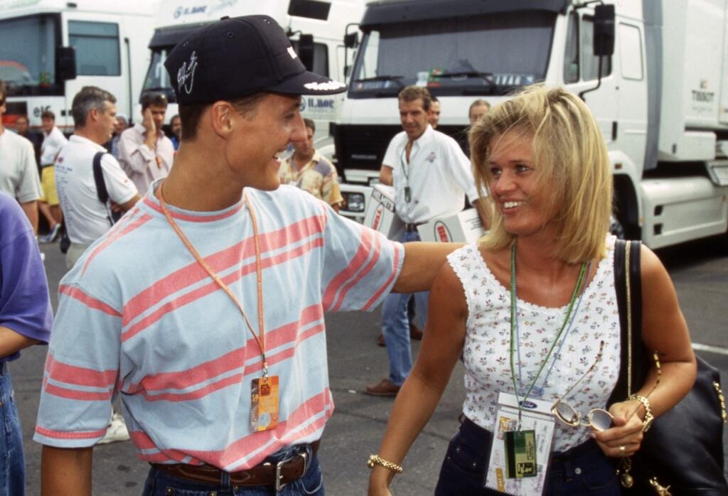 Michael a Corinna v roku 1994, keď Schumacher jazdil ešte za Benetton.