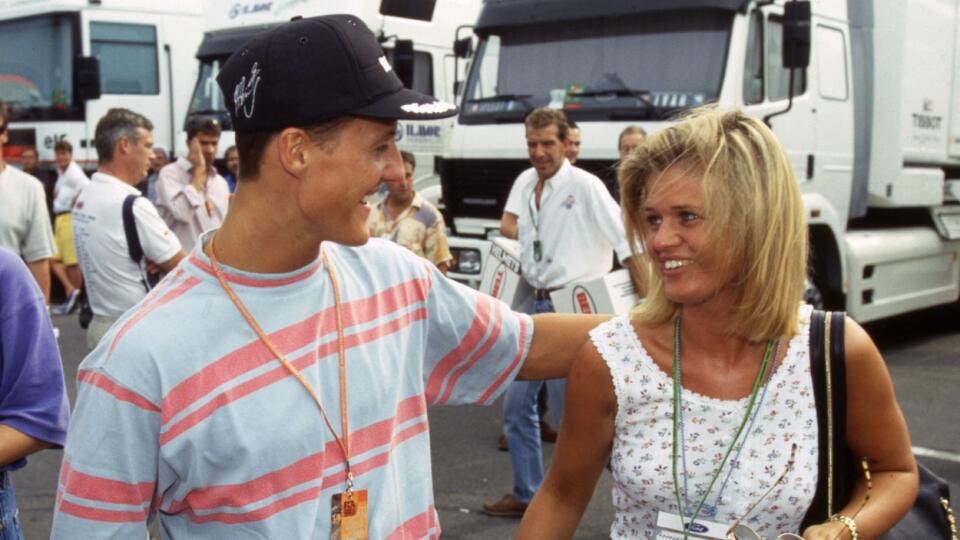 Michael a Corinna v roku 1994, keď Schumacher jazdil ešte za Benetton.