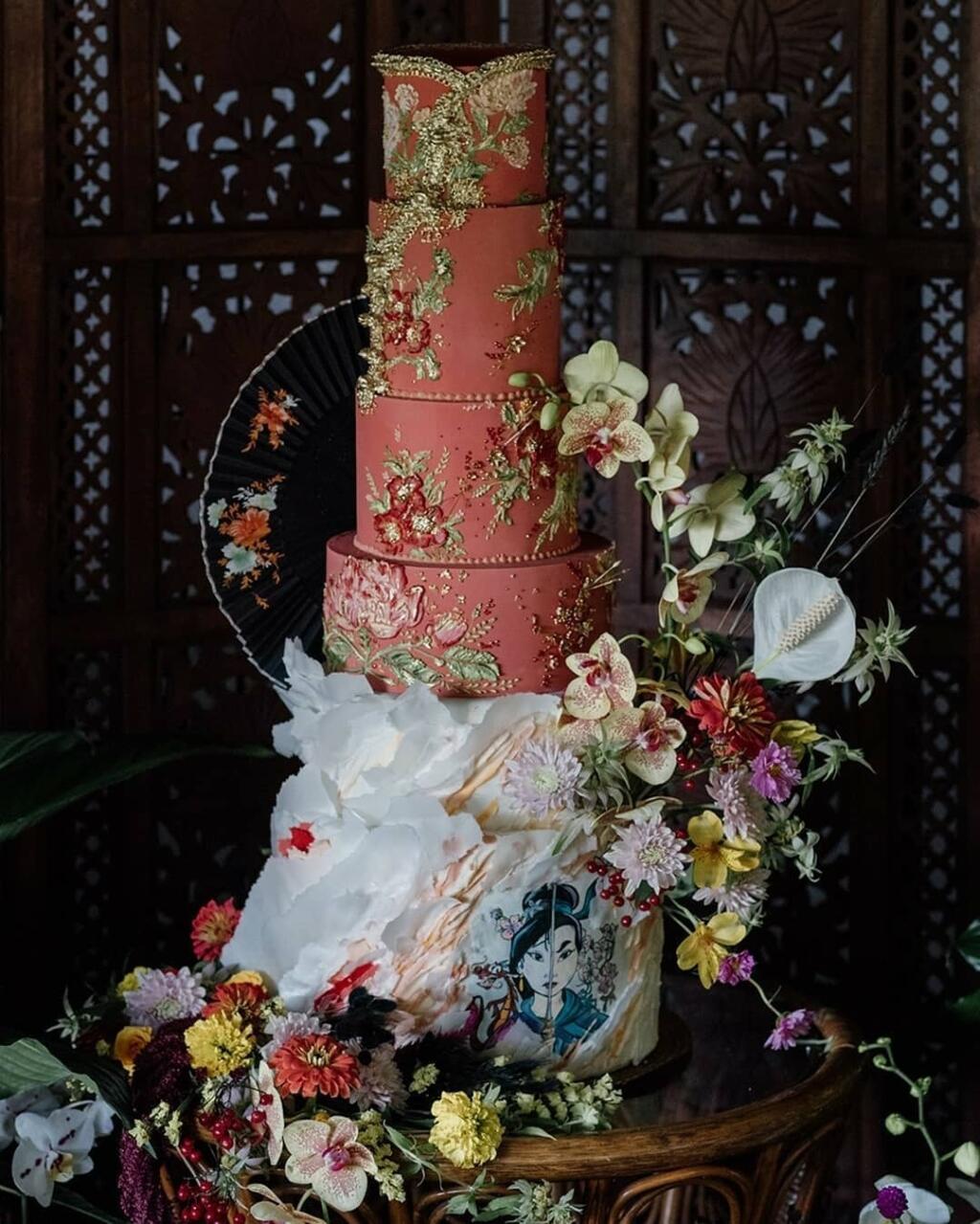 Torta na motív Mulan. Rozprávky a filmy sú považované za top inšpirácie roku 2021.