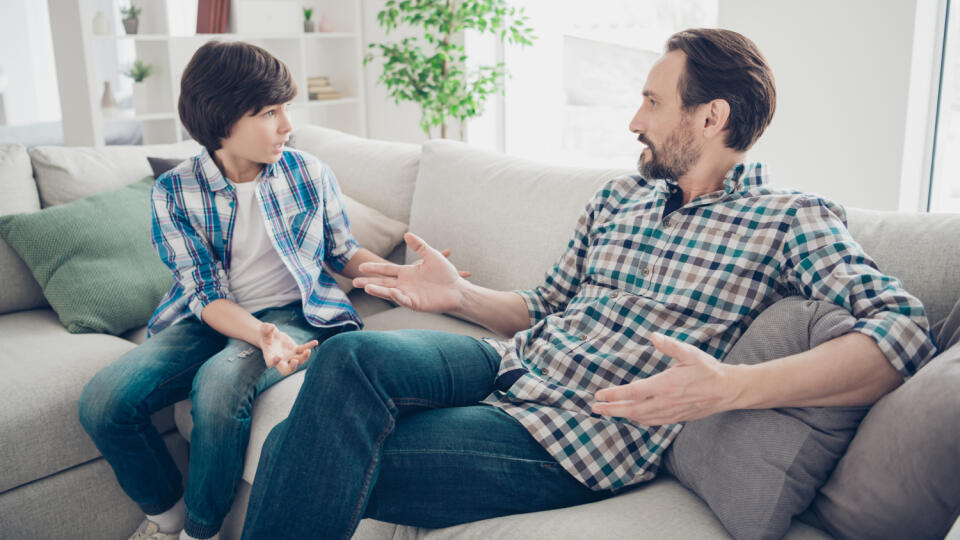 Portrait,Of,Two,Nice,Attractive,Friendly,Guys,Dad,And,Pre-teen