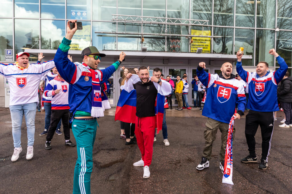Na snímke úvodný zápas slovenskej hokejovej reprezentácie v ľadovom hokeji proti Francúzsku.