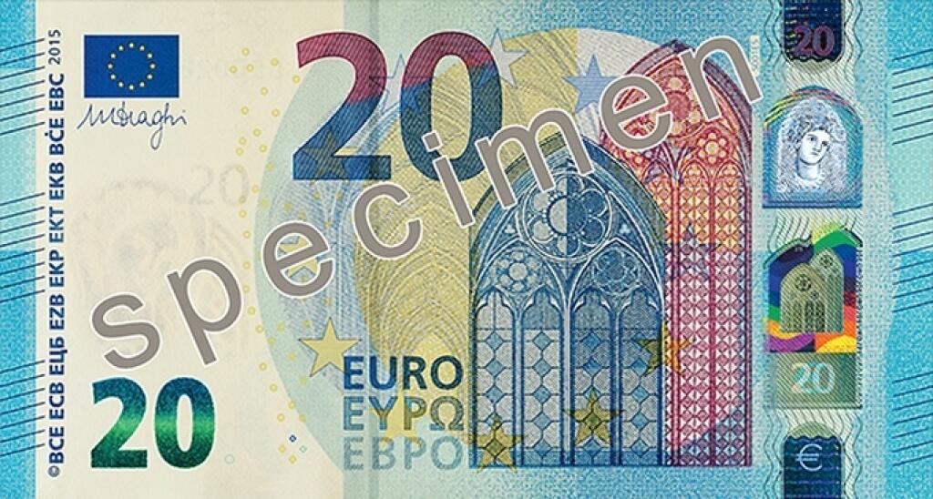 Nová bankovka 20 eur