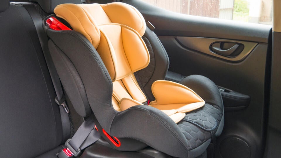 Luxury,New,Safety,Car,Seat,For,Baby,In,A,Interior.