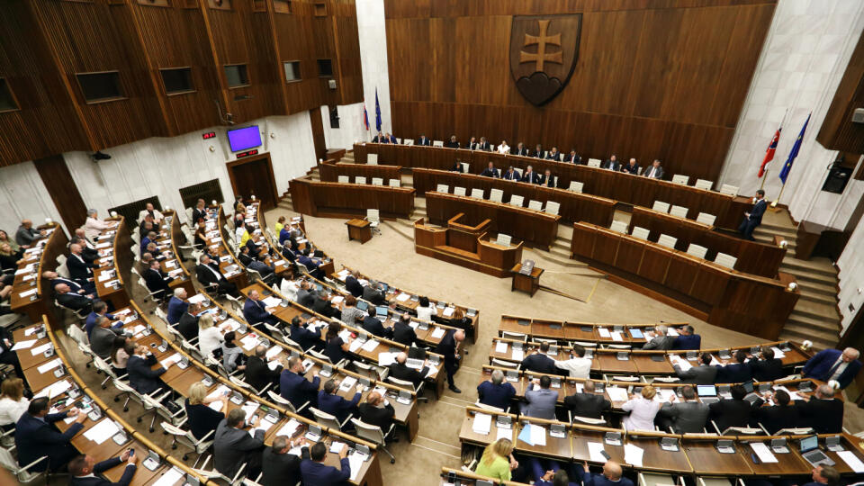 Na snímke zasadanie parlamentu Slovenskej republiky.