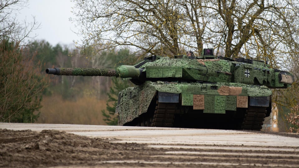 Soldiers of the German Armed Forces practice combat reconnaissance