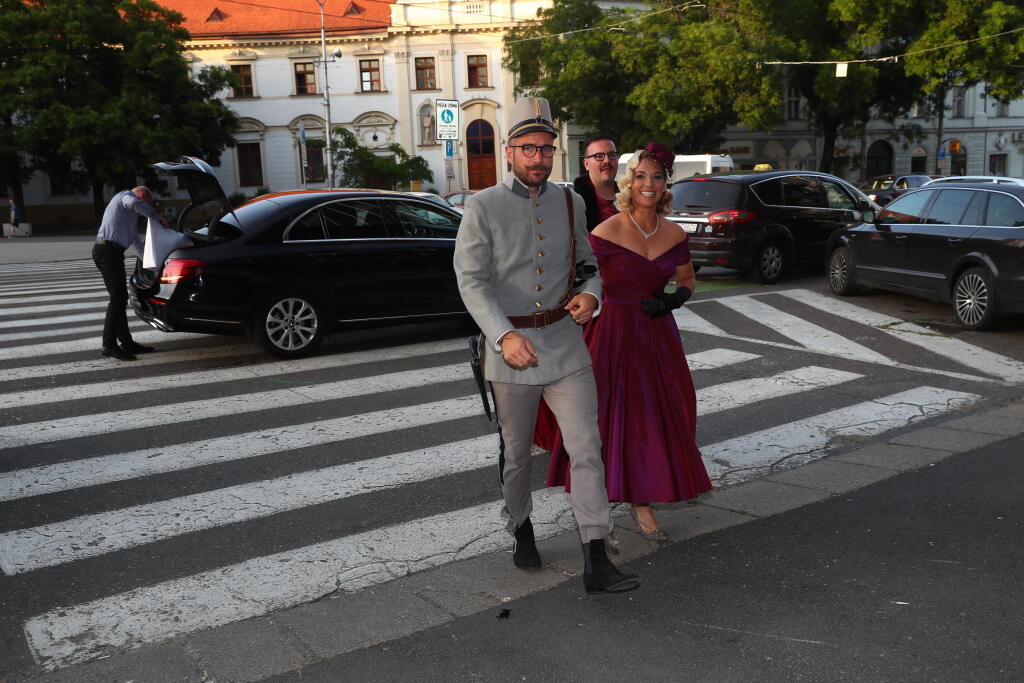 Dominika Cibulková bola v prekrásnej róbe neprehliadnuteľná.