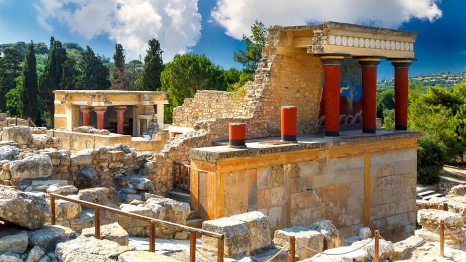 Knossos,Palace,At,Crete.,Knossos,Palace,Ruins.,Heraklion,,Crete,,Greece.