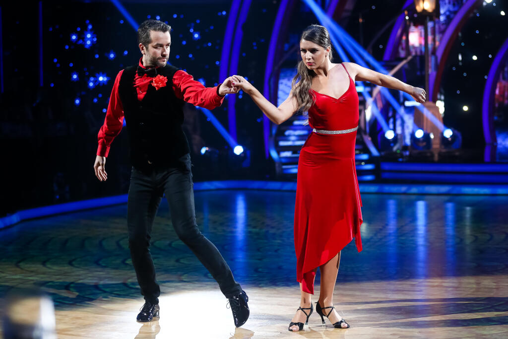 Natáčanie tanečnej šou Let´s Dance 2017 počas 7. kola súťaže Vladimír Kobielsky a Dominika Chrapeková