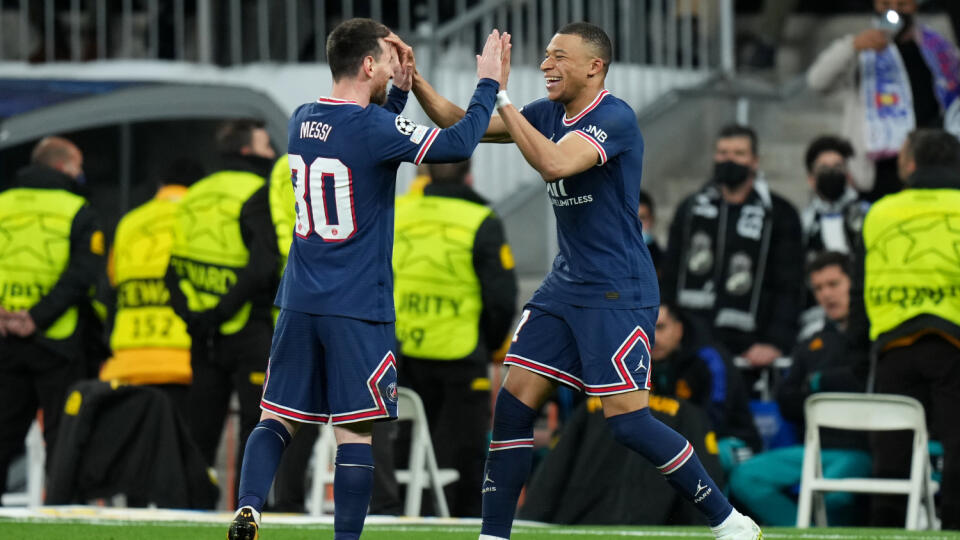 Lionel Messi a Kylian Mbappe.