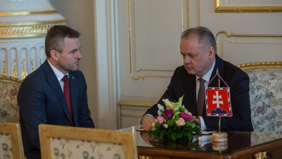 Premiér Peter Pellegrini a prezident Andrej Kiska 