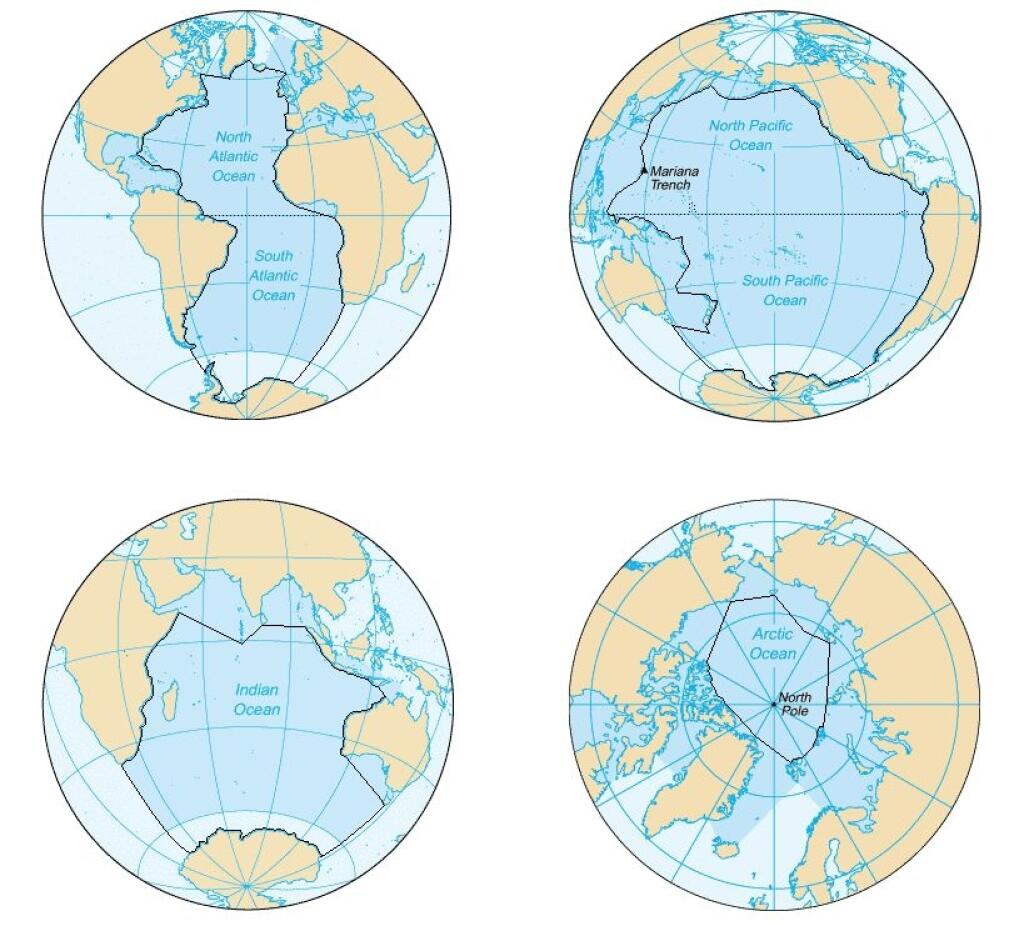 Тихий океан какое полушарие. Границы океанов на карте полушарий. Границы Тихого океана на карте полушарий. Атлантический океан на карте полушарий. Расположение океанов на карте полушарий.