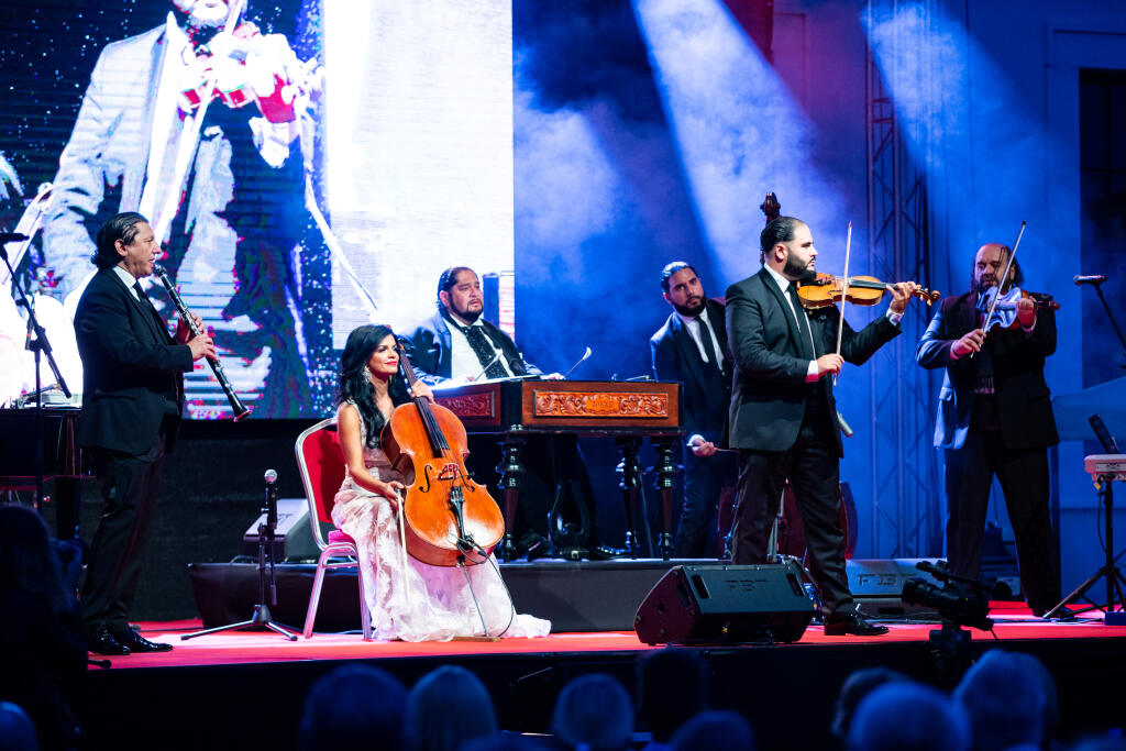 Koncert Cigánskych diablov na Bratislavskom hrade. Na snímke Cigánski diabli.
