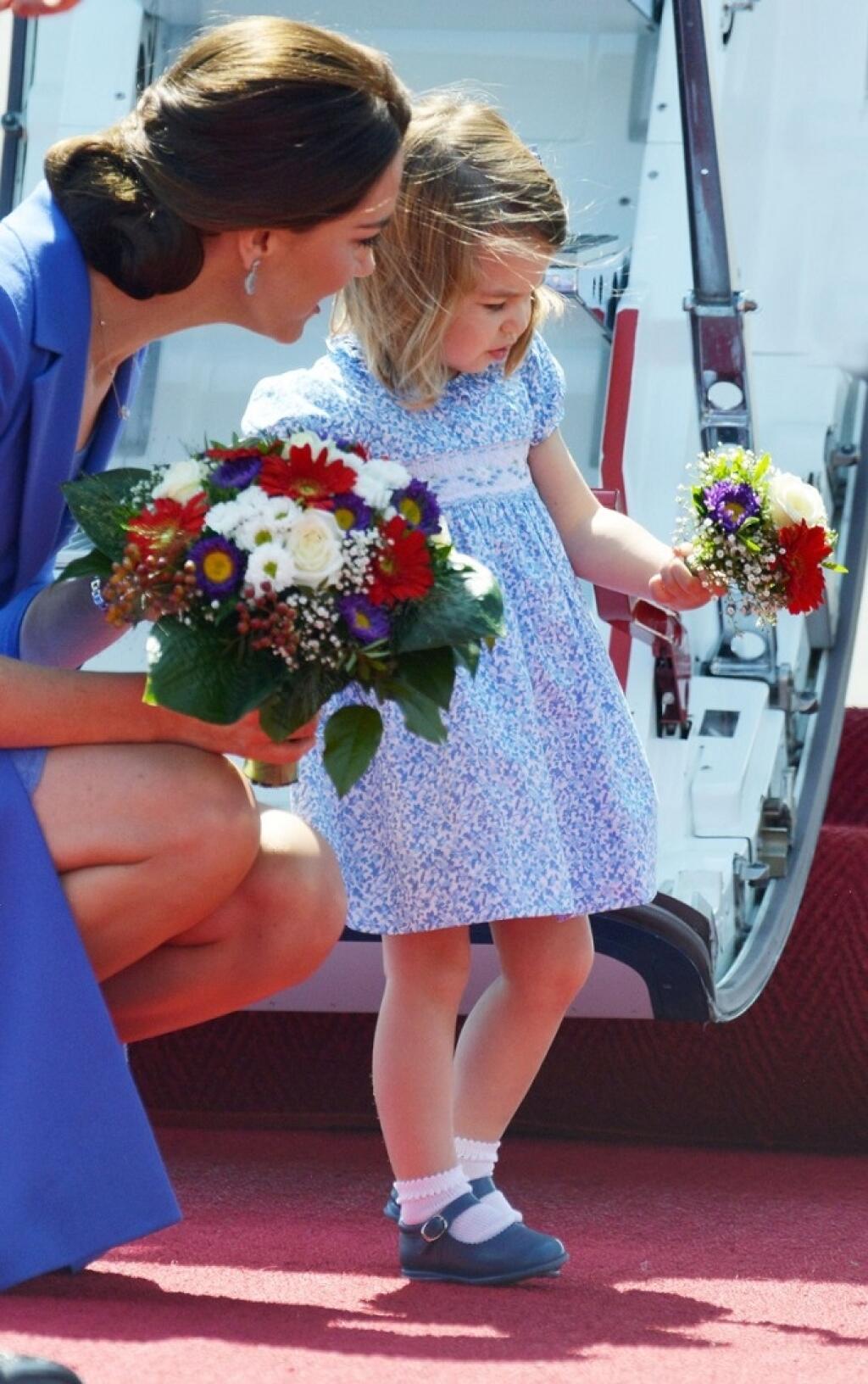 Duchess of Cambridge with Princess Charlotte arrive in Berlin at the Start of their 3 day visit to Germany.. 19/07/2017, Image: 342412413, License: Rights-managed, Restrictions: , Model Release: no, Credit line: Profimedia, TEMP Camerapress