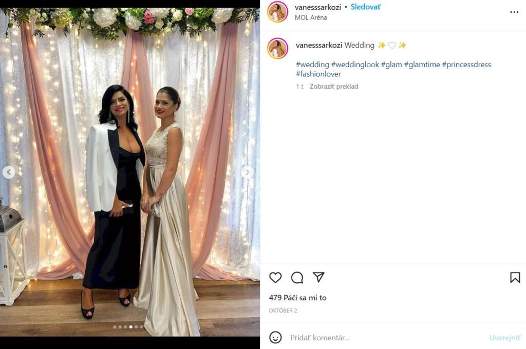 Vanessa so Silviou na svadbe
