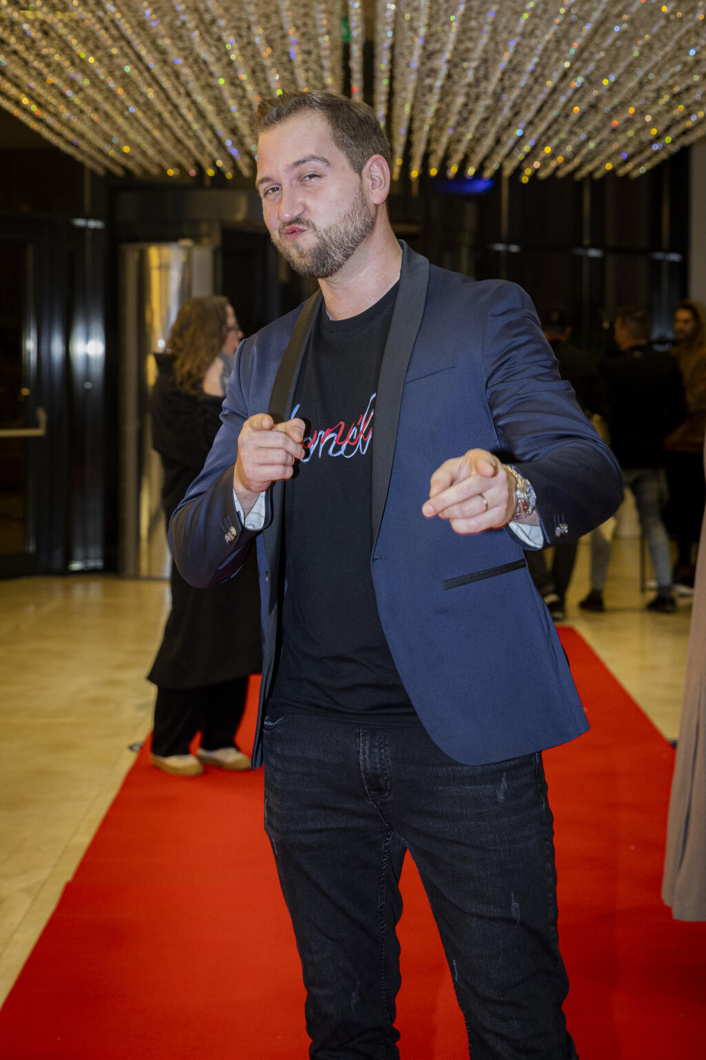 Na snímke Samuel Tomeček počas párty pri príležitosti 20. výročia založenia pánskeho mesačníka BREJK.