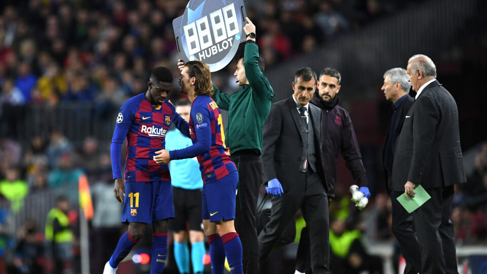 Ousmane Dembele a Antoine Griezmann