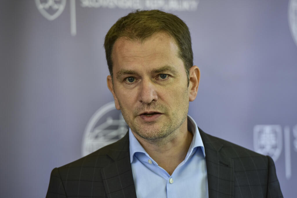 Na snímke predseda vlády SR Igor Matovič (OĽaNO) počas tlačovej konferencie po rokovaní konzília odborníkov na Úrade vlády 13. júla 20202 v Bratislave. Slovensko nemusí nateraz pristupovať k celoplošným opatreniam pre zamedzenie šíreniu nového koronavírusu. FOTO TASR - Pavol Zachar