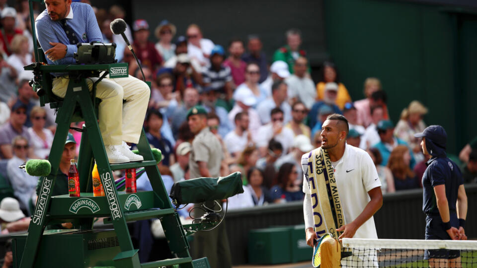 Nick Kyrgios sa v zápase nevyhol konfliktu s rozhodcom.