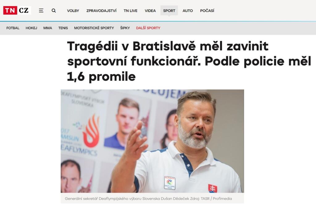 Takto reagovali na tragickú nehodu na Zochovej v Bratislave médiá v Česku.