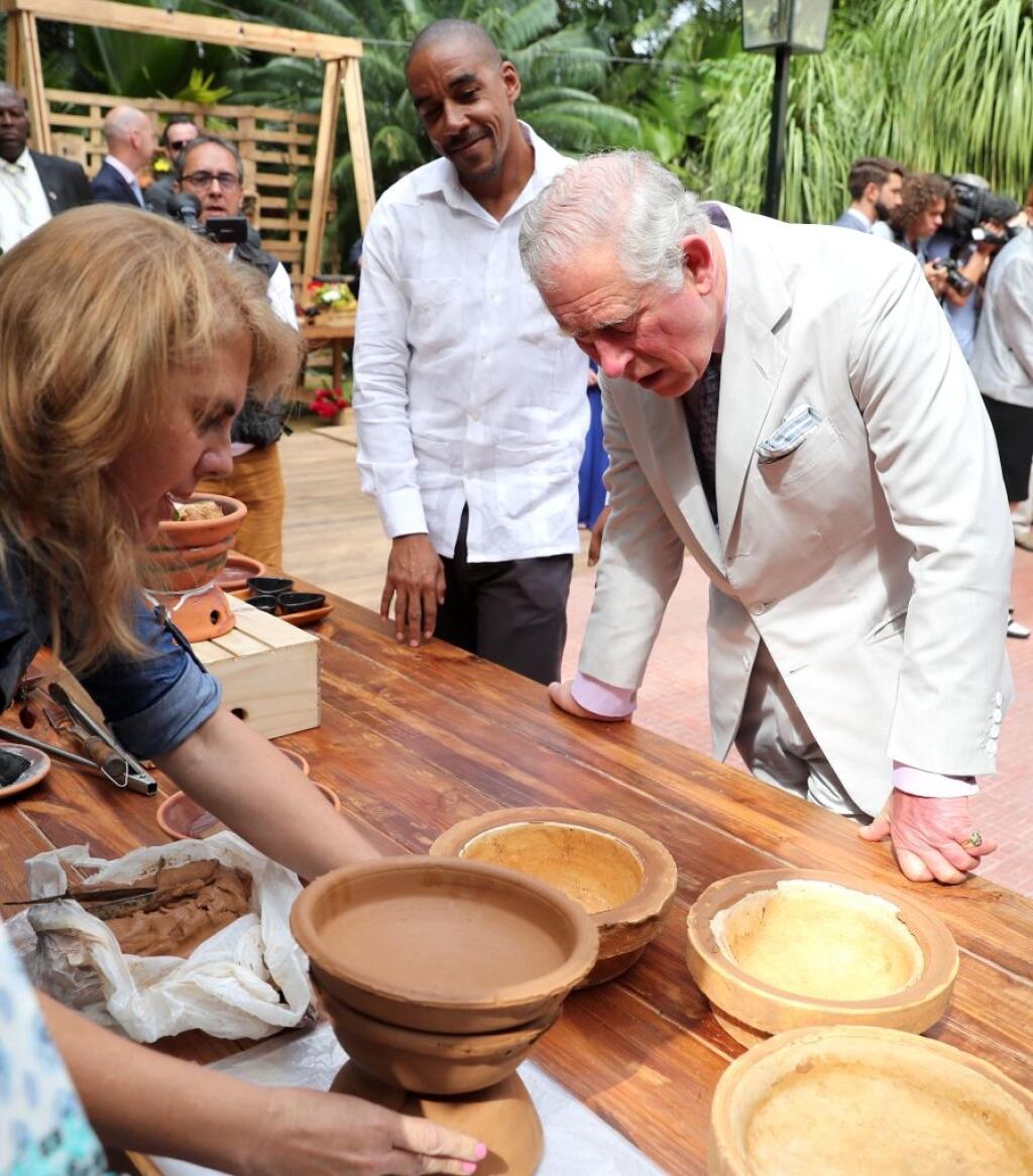 HAVANA, CUBA - MARCH 27: Prince Charles, Prince of Wales during a visit to a paladar called Habanera, a privately owned restaurant with Camilla, Duchess of Cornwall on March 27, 2019 in Havana, Cuba. Their Royal Highnesses have made history by becoming the first members of the royal family to visit Cuba in an official capacity. (Photo by Chris Jackson - Pool/Getty Images)