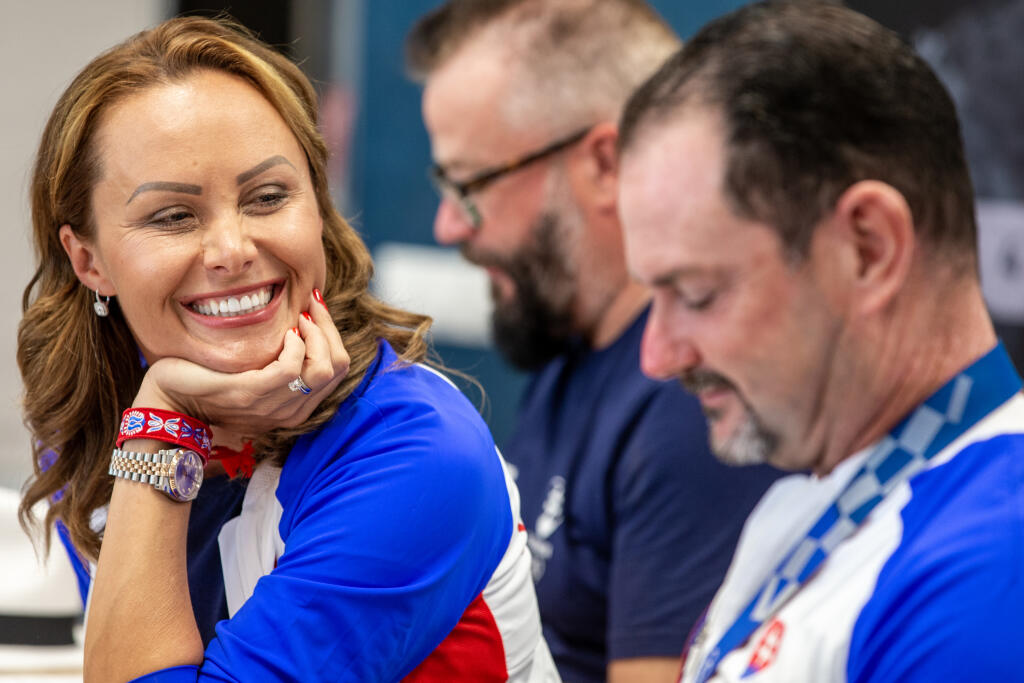 Olympijský festival “ TOKYO 2020” v areáli športového strediska v Šamoríne, kde privítali slovenských medailistov. Na snímke je Martina Štofaníková Sabbatini a Rory Sabbatini.
