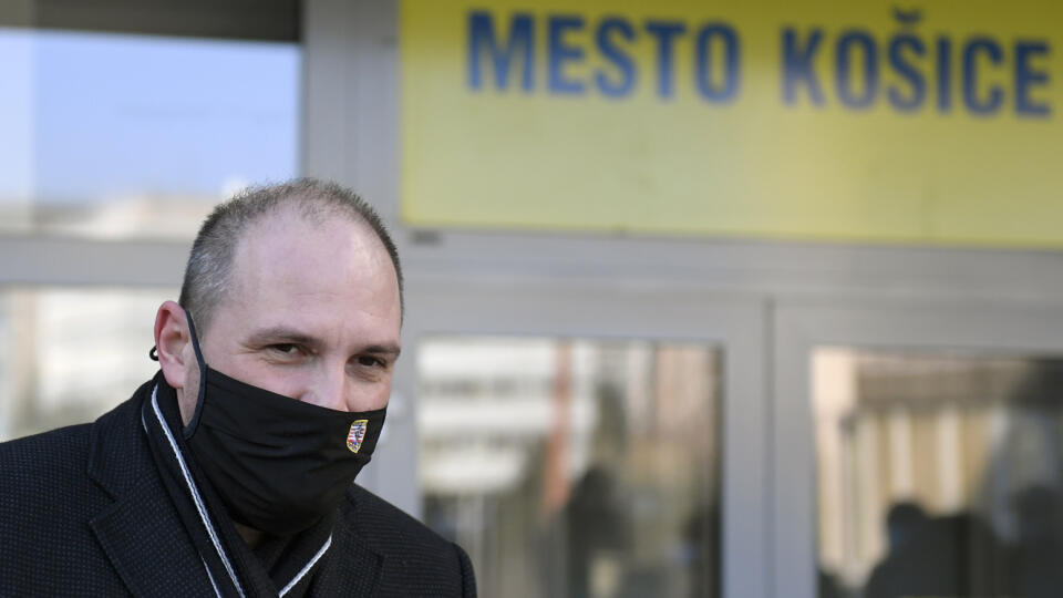 Na snímke primátor mesta Košice Jaroslav Polaček počas brífingu k výsledkom víkendového celomestského testovania v Košiciach 12. januára 2021. FOTO TASR – František Iván