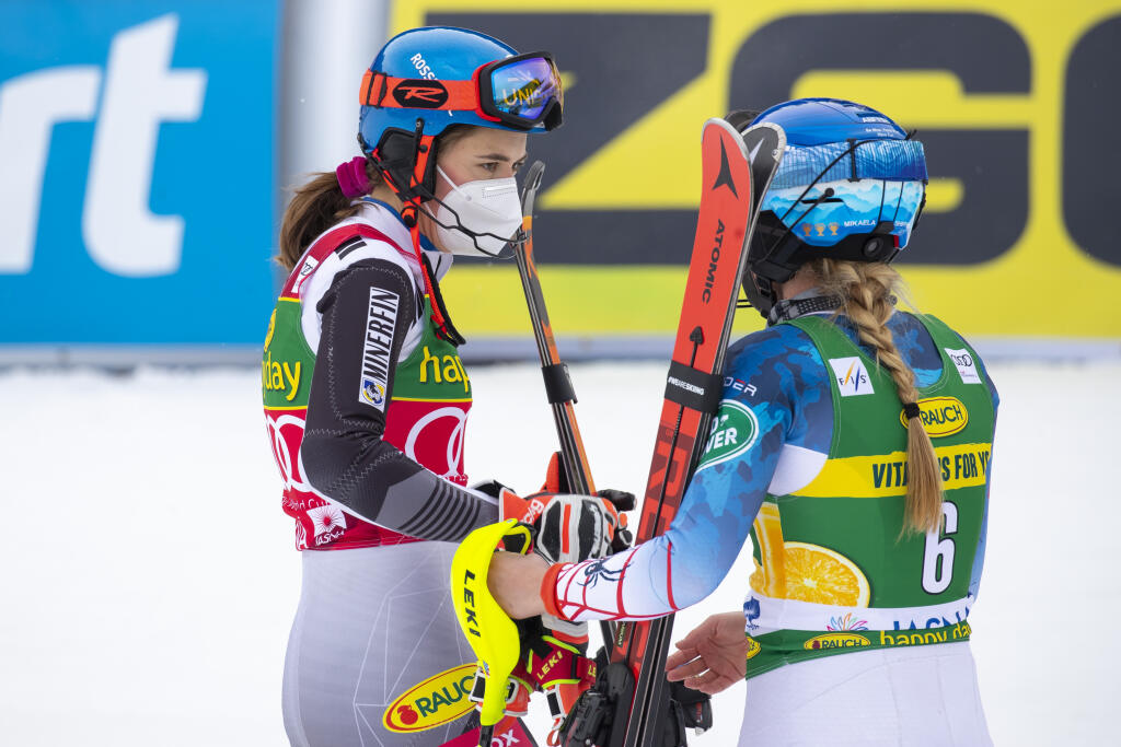 Petra Vlhová a Mikaela Shiffrinová.