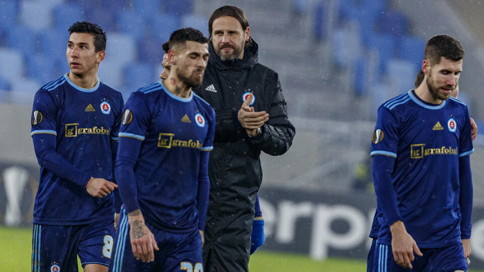 Na snímke Ján Kozák počas odvetného zápasu K-skupiny Európskej futbalovej ligy UEFA medzi ŠK Slovan Bratislava a SC Braga.
