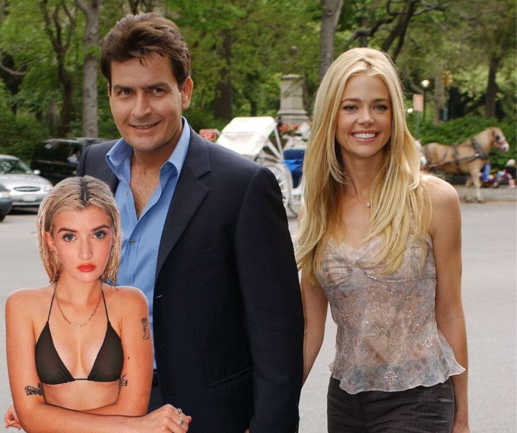 Charlie Sheen, Denise Richards a ich dcéra Samy Sheen.