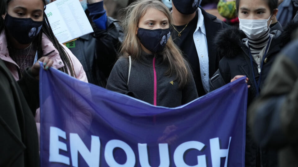 Klimatický samit COP26 v Glasgowe: Protesty Grety Thunberg