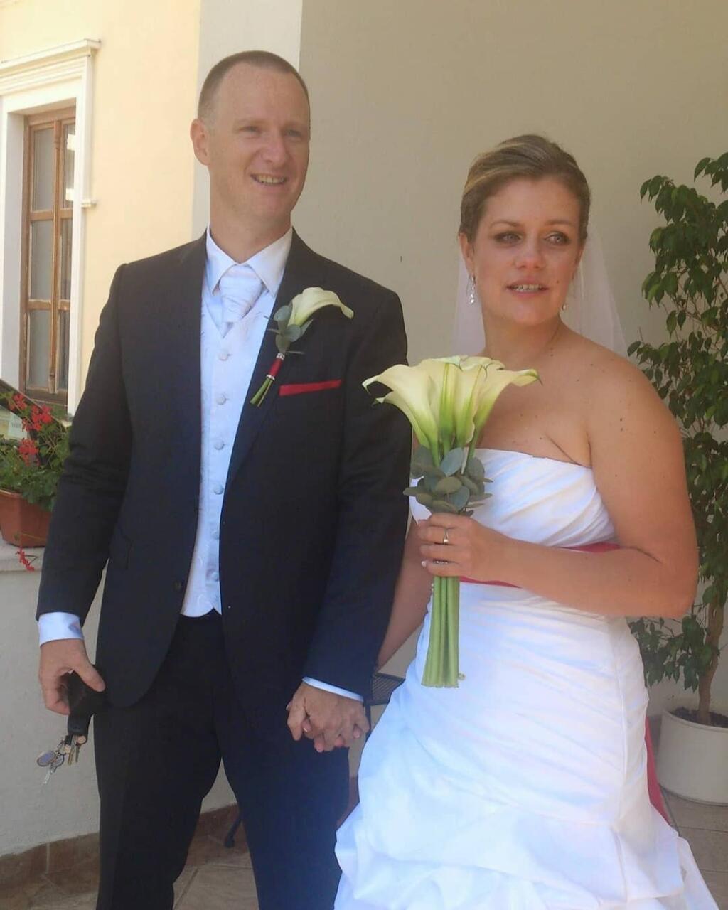 Zuzana Rehák Štefečeková počas jej svadobného dňa.