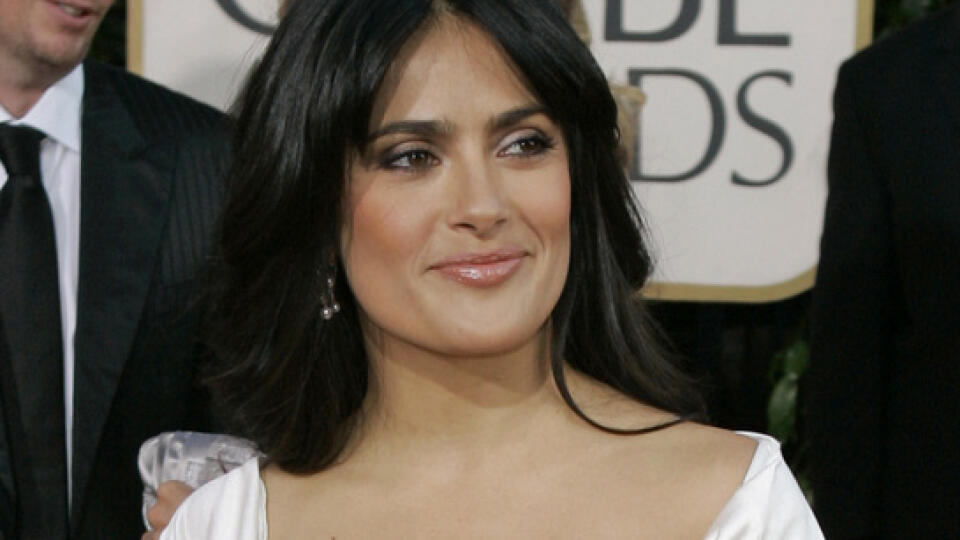 **FILE**Salma Hayek arrives for the 64th Annual Golden Globe Awards on Monday, Jan. 15, 2007, in Beverly Hills, Calif.  The 40-year-old actress is engaged to businessman Francois-Henri Pinault and is pregnant with their first child, her spokeswoman, Cari Ross, said Friday, March 9, 2007, in a statement. (AP Photo/Mark J. Terrill)