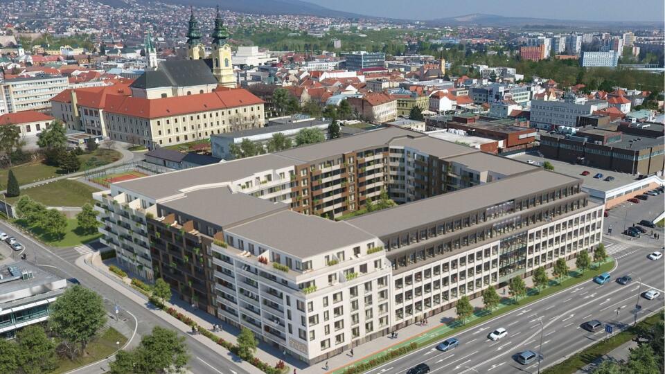 Pohľad na multifunkčný komplex Tabáň v Nitre
