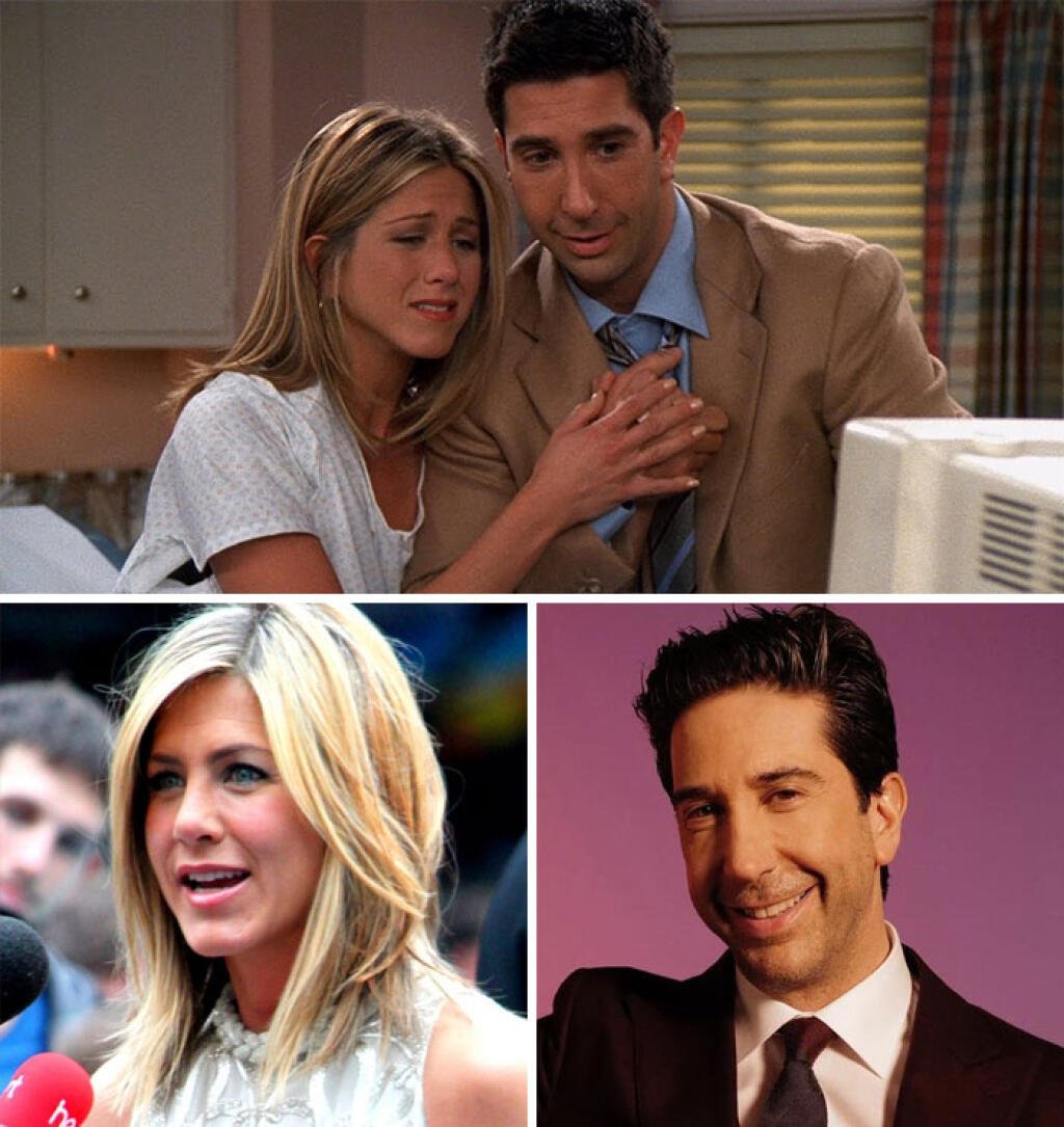 Priatelia, <b>Rachel</b> a <b>Ross</b> (Jennifer Aniston a David Schwimmer). 