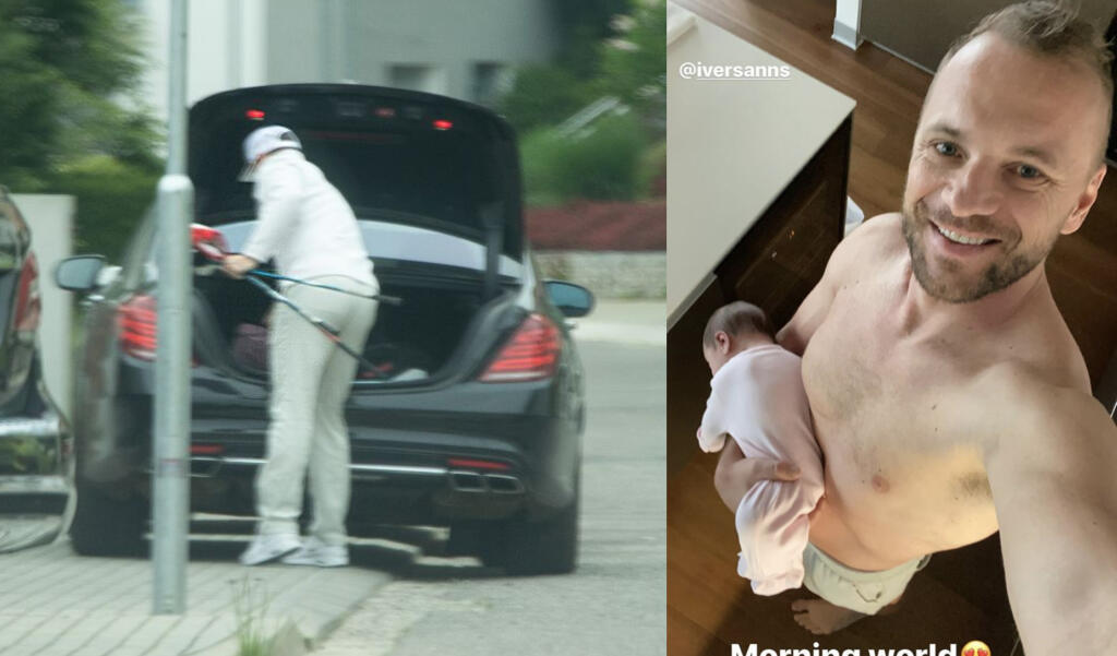 Marián Gáborík si v sobotu ráno užíval dcérku Bellu už vo svojom dome, no počas dňa si stihol podľa všetkého odskočiť aj na zelené trávniky.