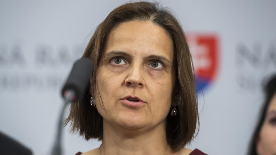 Na snímke ministerka spravodlivosti SR Mária Kolíková počas tlačovej konferencie SaS na tému: Prichádzame s návrhmi, čo s ušetrenými financiami, ak nebude prelomené veto počas 66. schôdze NRSR v Bratislave 21. júna 2022. FOTO TASR - Jaroslav Novák