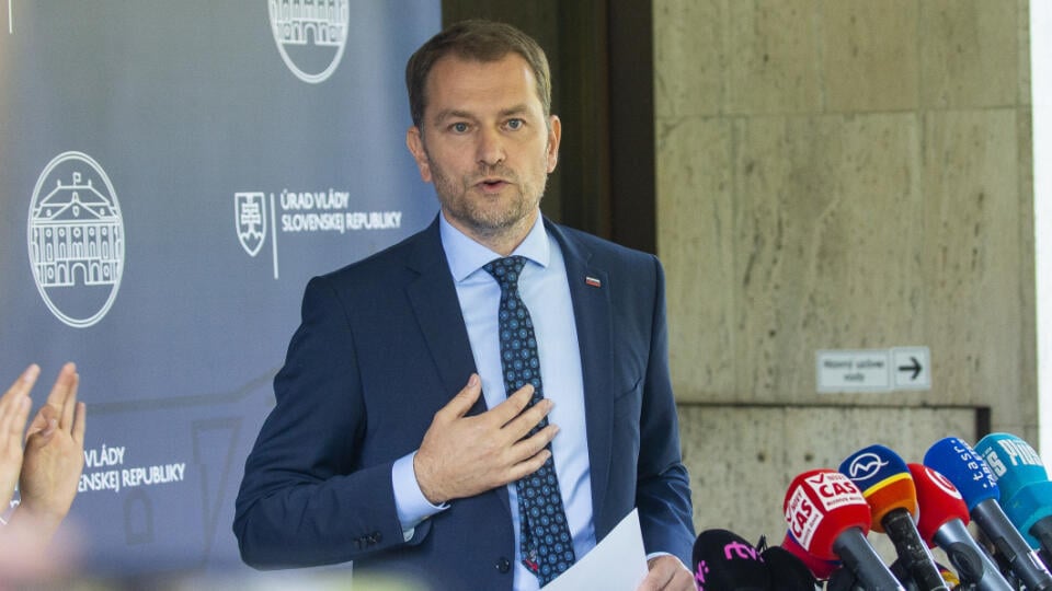 Na snímke predseda vlády SR Igor Matovič počas tlačovej konferencie ohľadne svojej diplomovej práce 22. júla 2020 v Bratislave. FOTO TASR - Jakub Kotian