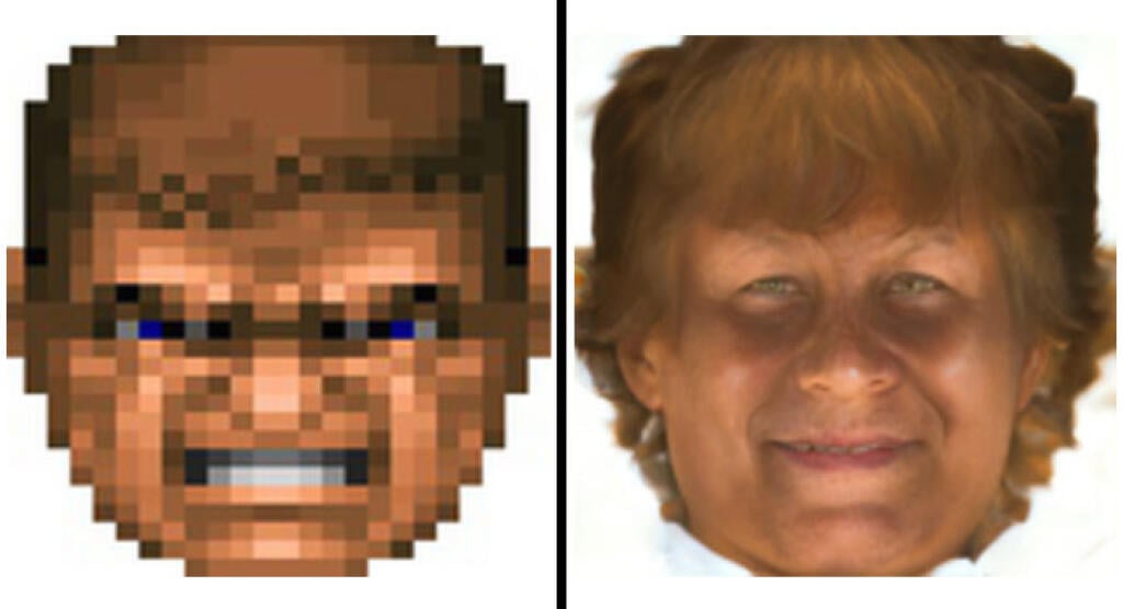 Восстановление фото нейросеть. Нейросеть face Depixelizer. Doomguy лицо нейросеть. Портреты из нейросети. Плохое изображение.