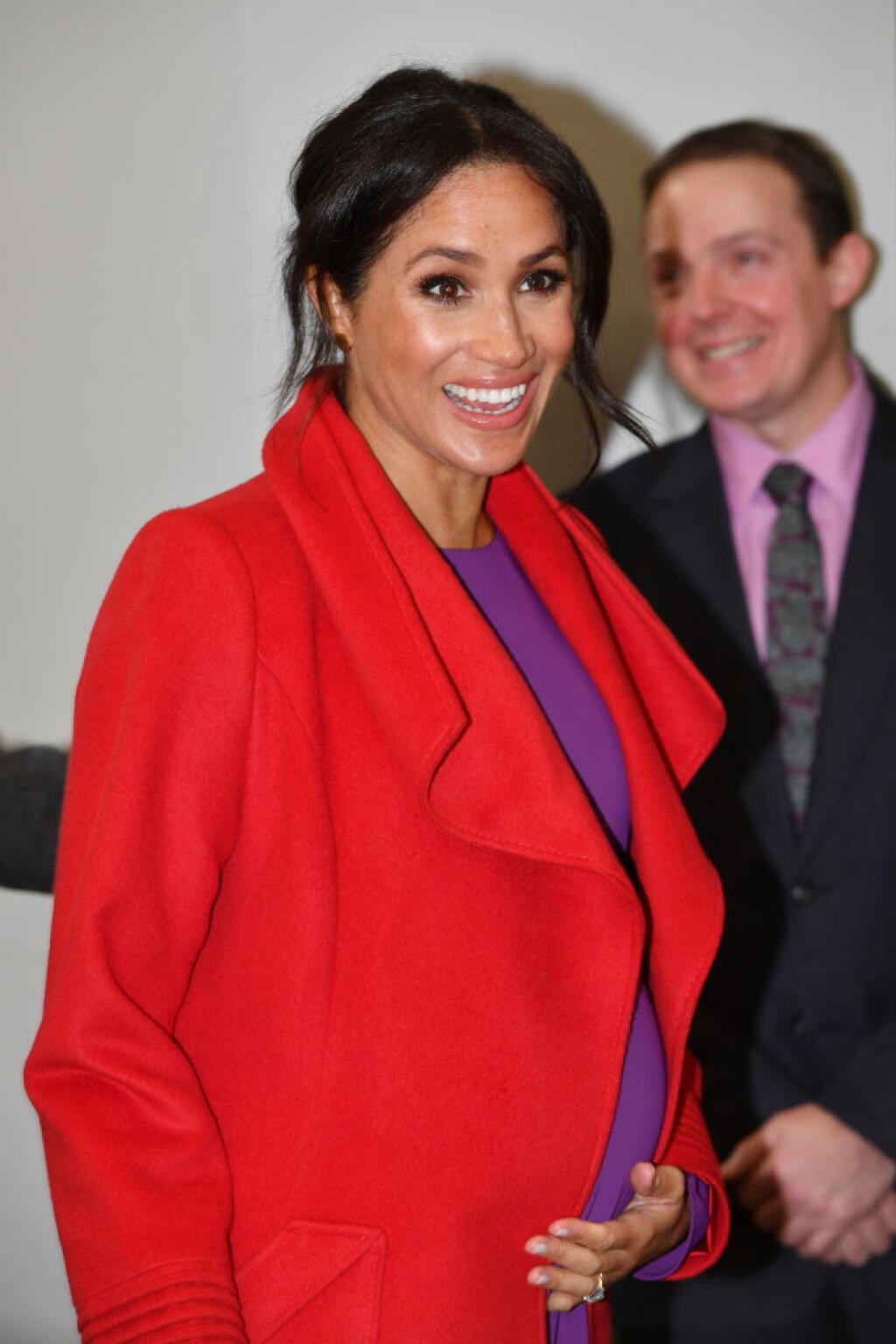 BIRKENHEAD, ENGLAND - JANUARY 14: Meghan, Duchess of Sussex arrives to officially open 'Number 7', a 'Feeding Birkenhead' citizen’s supermarket and community café, on January 14, 2019 in Birkenhead, Merseyside, England. Feeding Birkenhead is a coalition of churches, food banks, community groups, and other organisations working together to eliminate hunger in Birkenhead. The supermarket enables local families to buy their weekly shopping at a discounted price, and provides advice and advocacy on